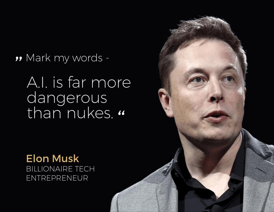 Elon Musk AI More Dangerous than Nukes Graphic